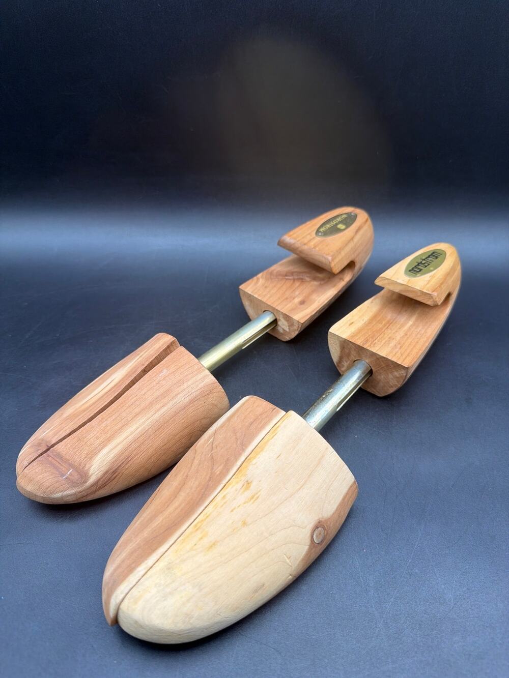 Vintage Nordstrom Cedar Shoe Trees Men’s small Adjustable Split Toe Pair USA